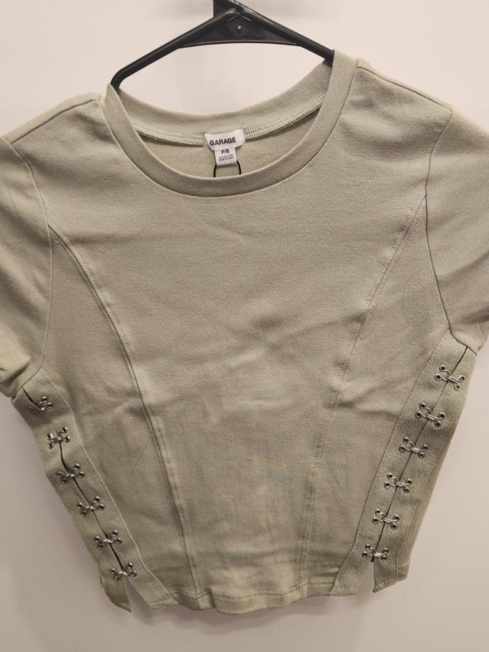 Garage Sage Green Crop Top